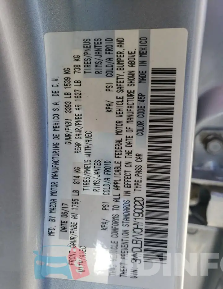 3MYDLBYV0HY190020 Photo# 12