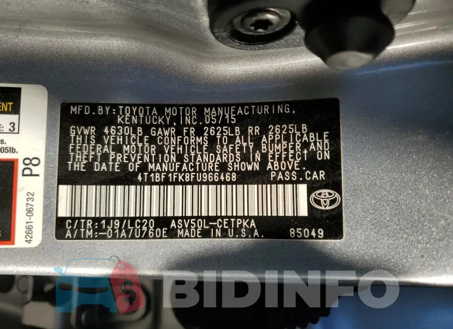 4T1BF1FK8FU966468 Photo# 13
