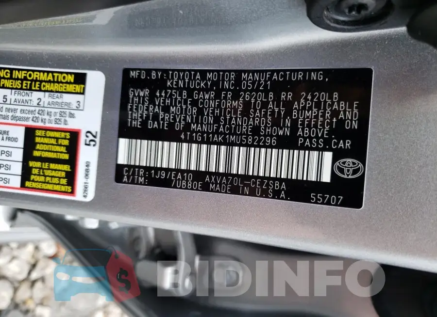 4T1G11AK1MU582296 Photo# 12