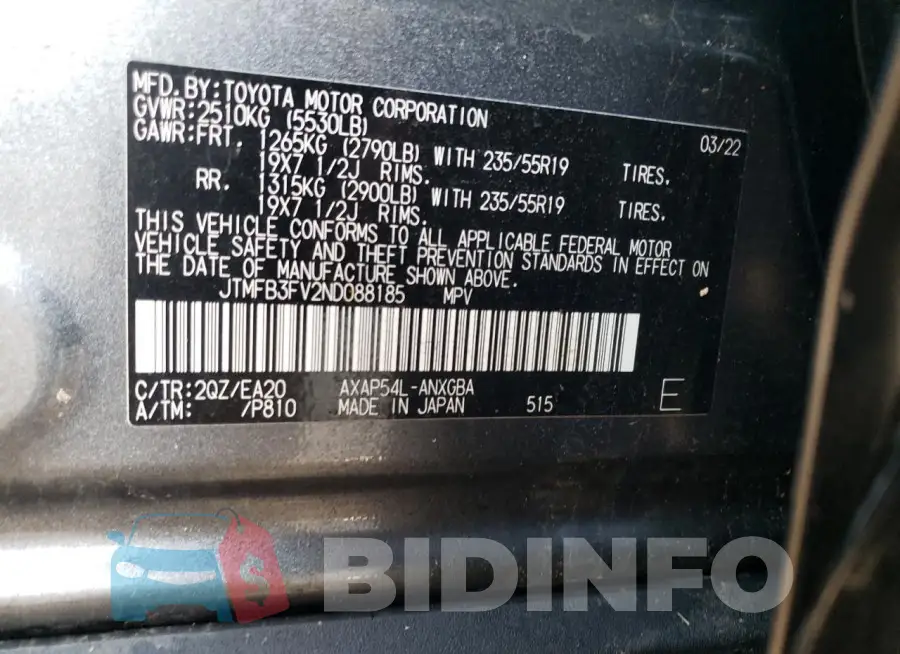 JTMFB3FV2ND088185 Photo# 14