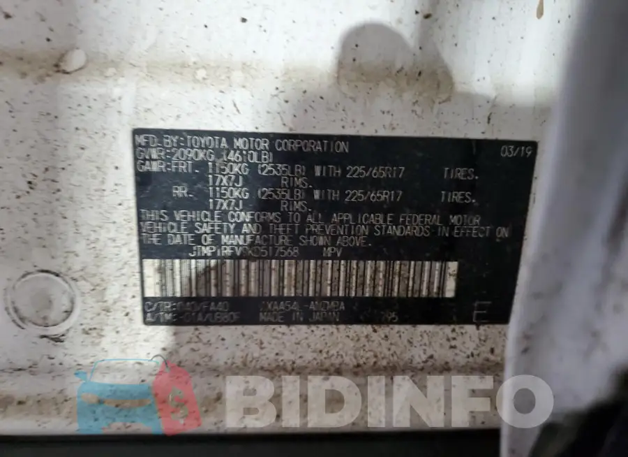 JTMP1RFV9KD517568 Photo# 13