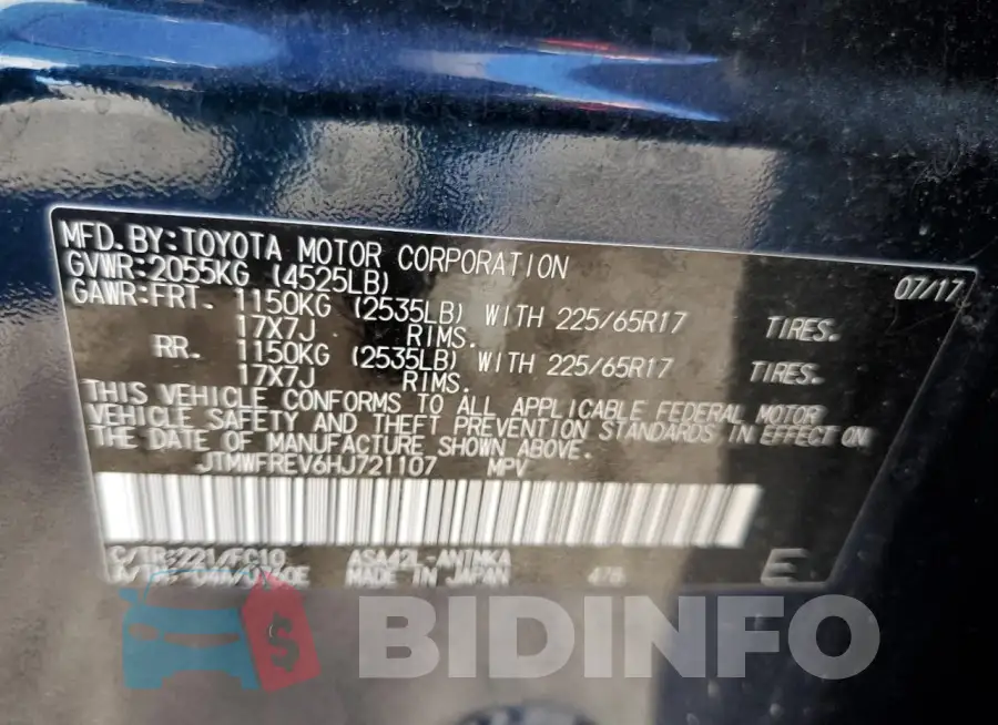 JTMWFREV6HJ721107 Photo# 13