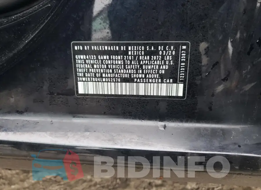 3VWEB7BU4LM052576 Photo# 12