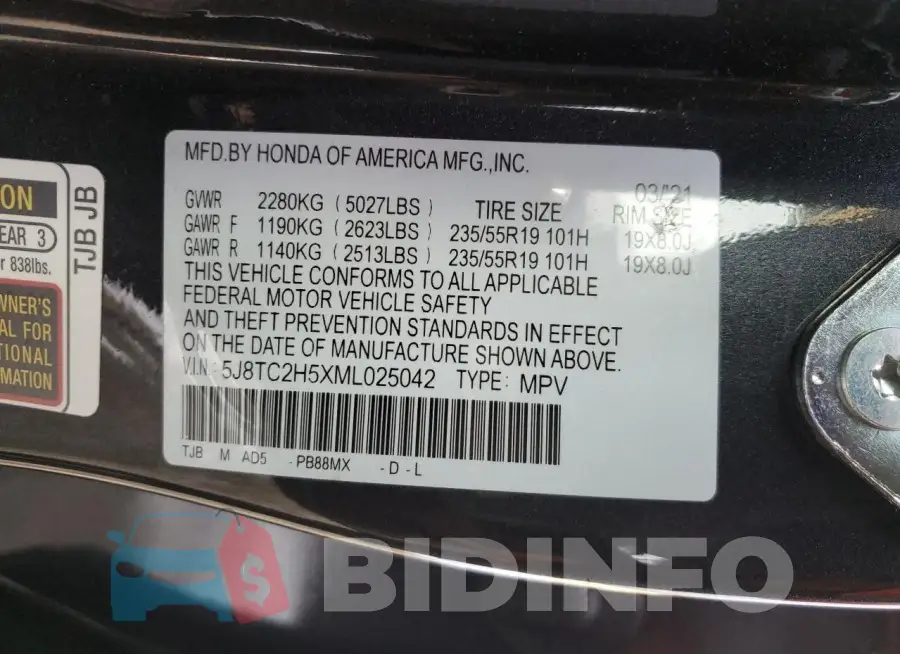 5J8TC2H5XML025042 Photo# 13