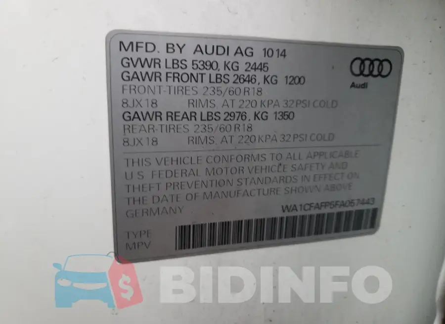 WA1CFAFP5FA057443 Photo# 13