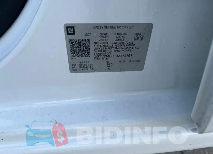 1GTV2MEC1JZ171797 Photo# 10