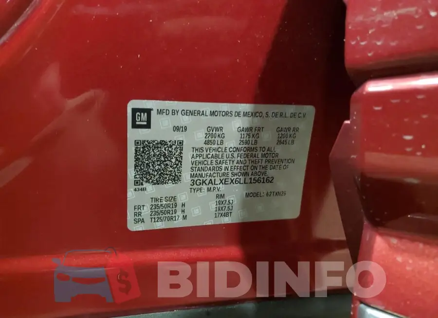 3GKALXEX6LL156162 Photo# 12