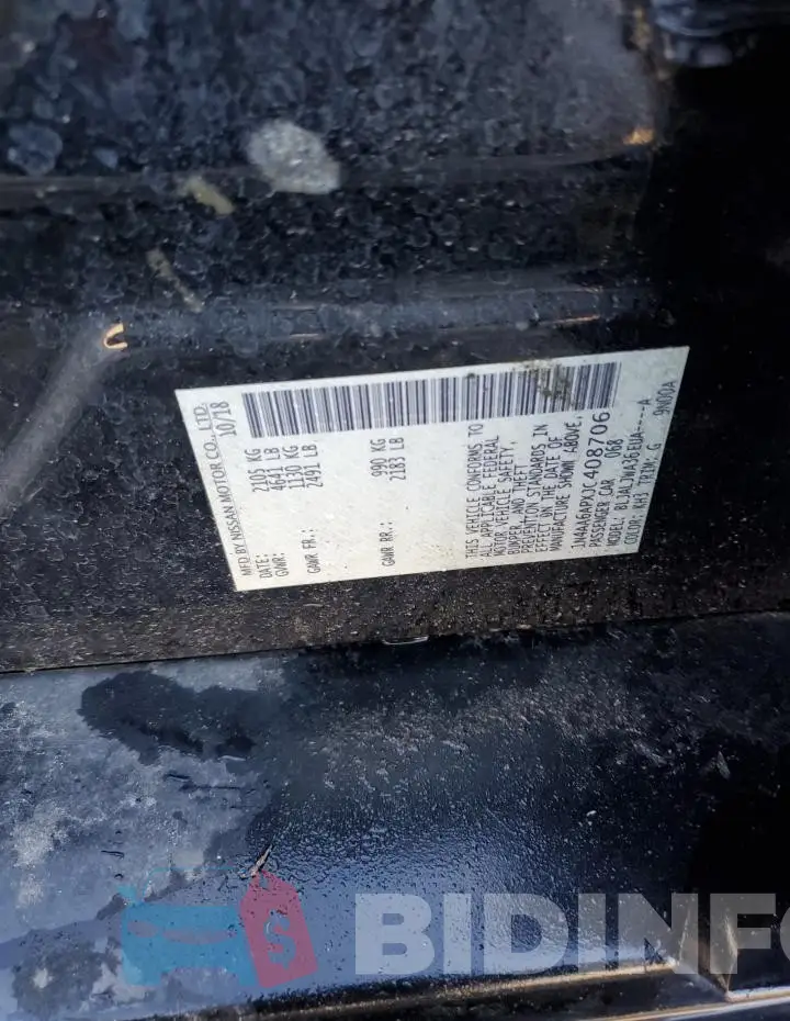 1N4AA6APXJC408706 Photo# 12
