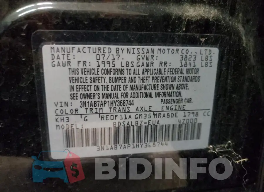 3N1AB7AP1HY368744 Photo# 12
