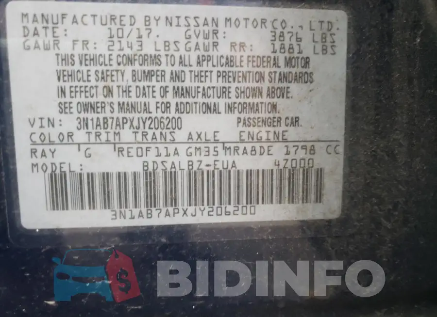 3N1AB7APXJY206200 Photo# 13