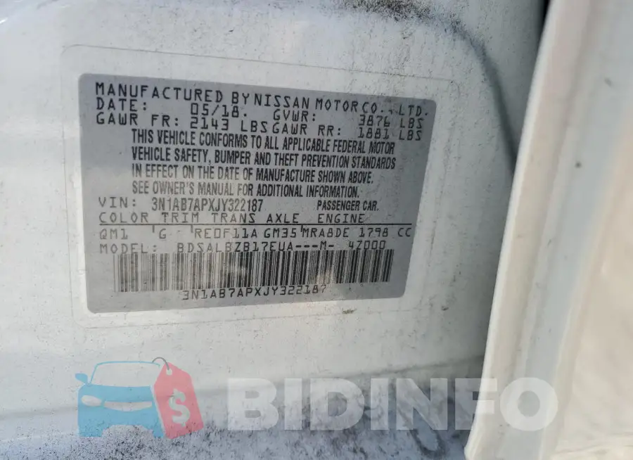 3N1AB7APXJY322187 Photo# 12