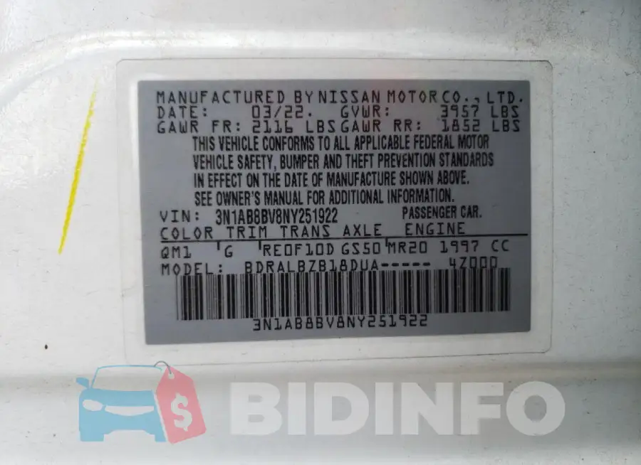 3N1AB8BV8NY251922 Photo# 13