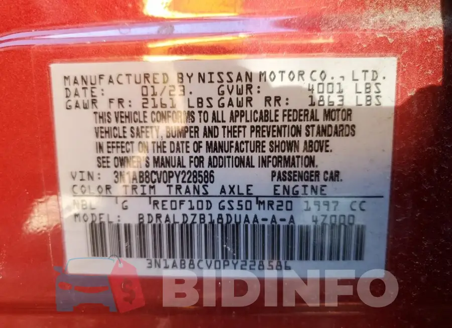 3N1AB8CV0PY228586 Photo# 13