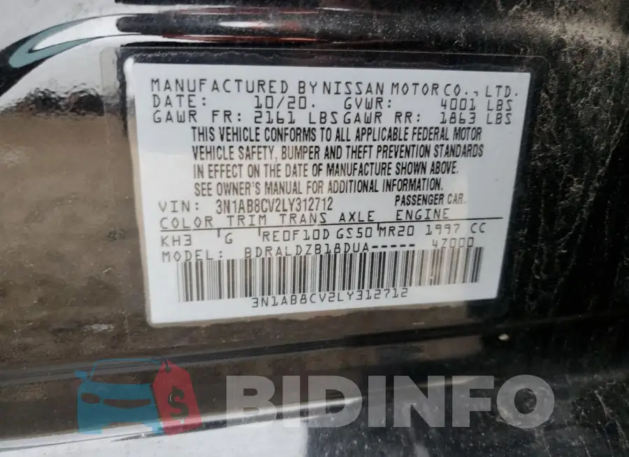 3N1AB8CV2LY312712 Photo# 12