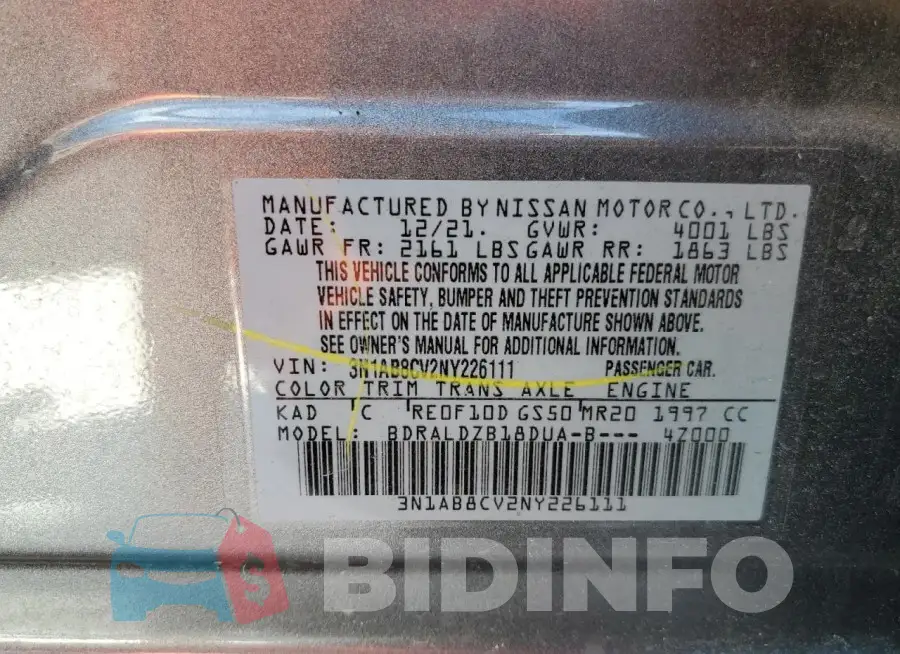 3N1AB8CV2NY226111 Photo# 12