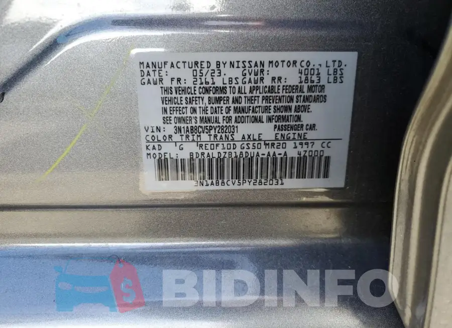 3N1AB8CV5PY282031 Photo# 12