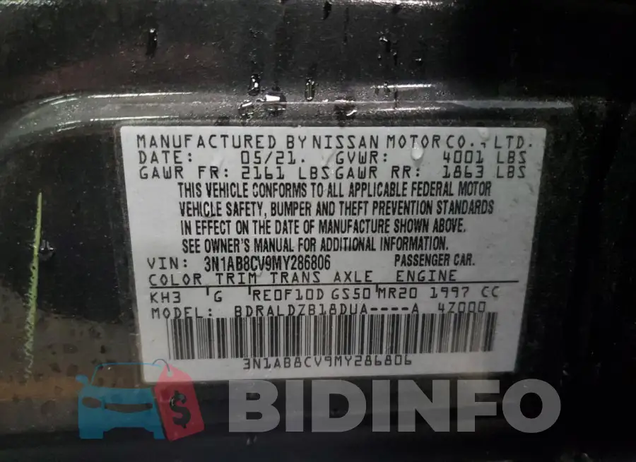 3N1AB8CV9MY286806 Photo# 12