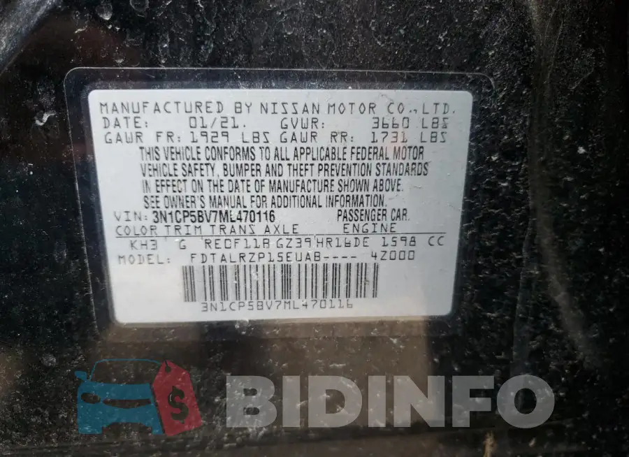 3N1CP5BV7ML470116 Photo# 12