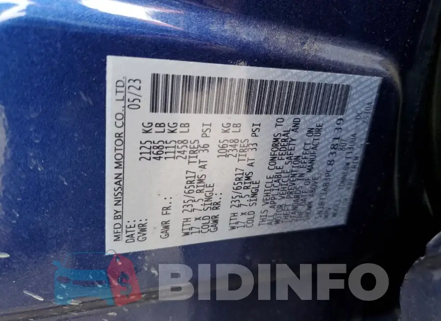 5N1BT3AB3PC838139 Photo# 12