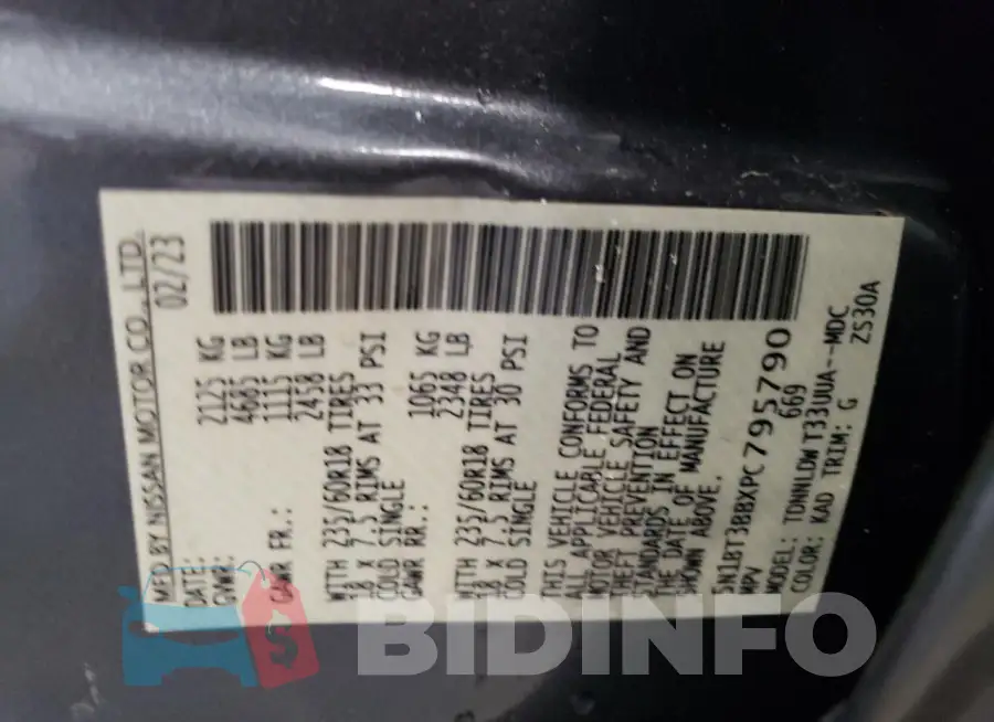5N1BT3BBXPC795790 Photo# 13