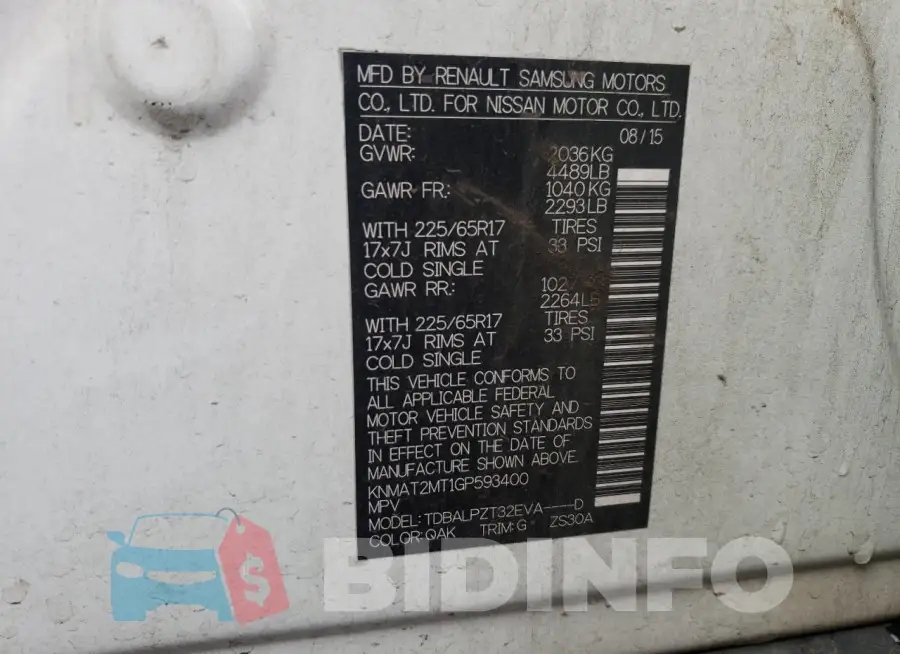 KNMAT2MT1GP593400 Photo# 13