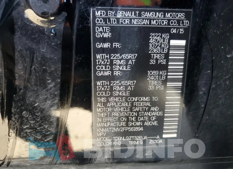 KNMAT2MV2FP561894 Photo# 13