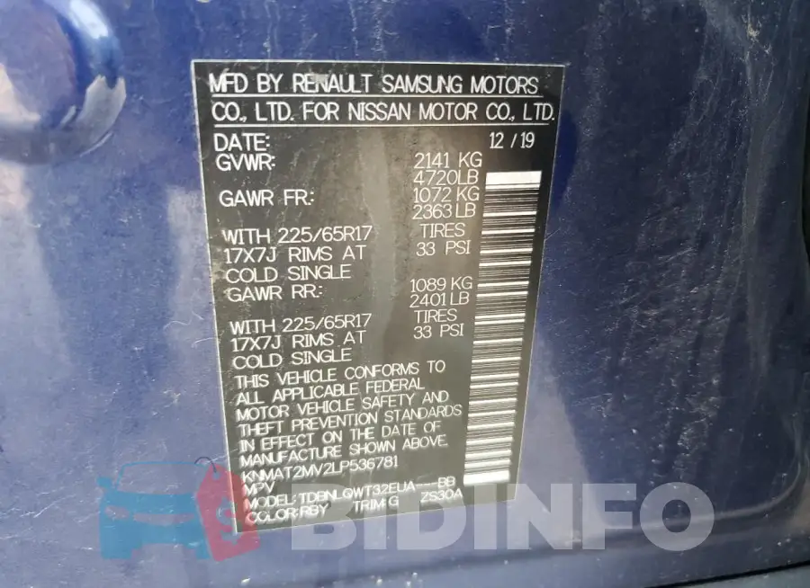 KNMAT2MV2LP536781 Photo# 13