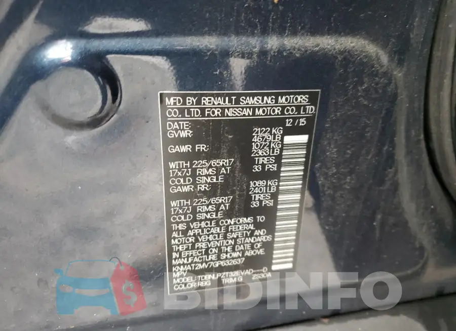 KNMAT2MV7GP632637 Photo# 13