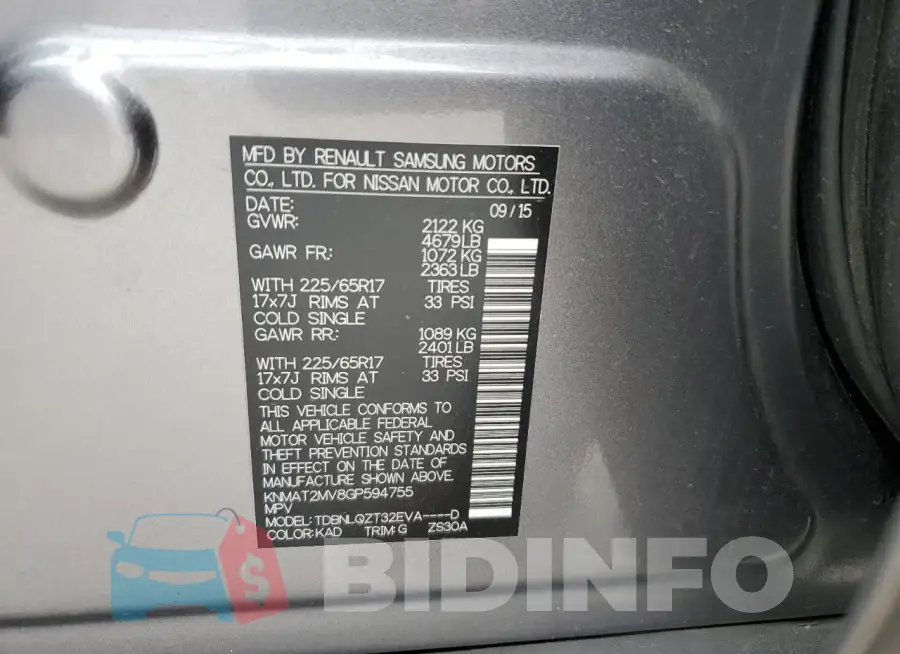 KNMAT2MV8GP594755 Photo# 14
