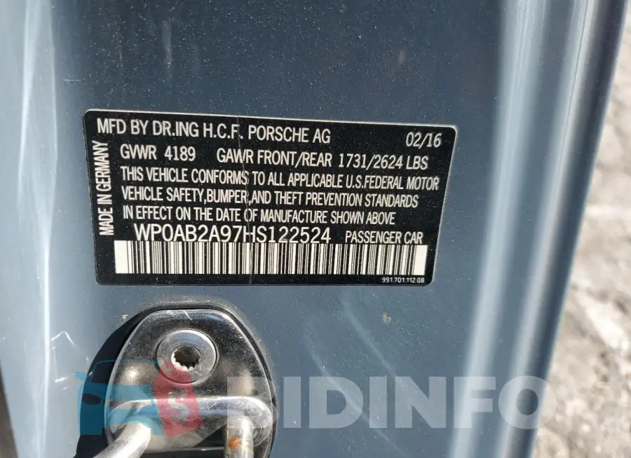 WP0AB2A97HS122524 Photo# 12