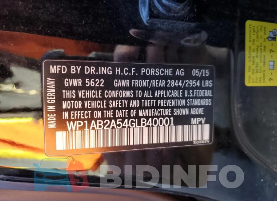 WP1AB2A54GLB40001 Photo# 13