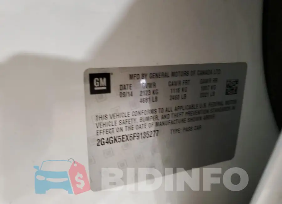 2G4GK5EX6F9135277 Photo# 12