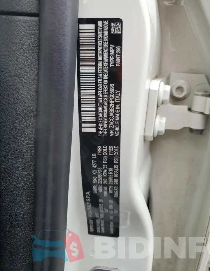 ZACCJABB2HPG05996 Photo# 13