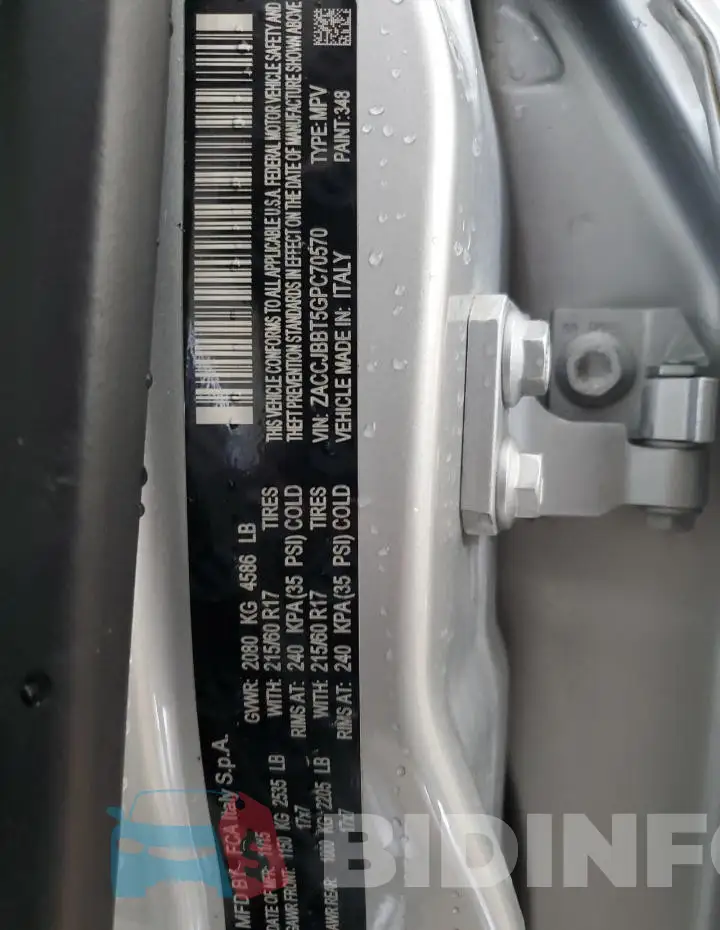 ZACCJBBT5GPC70570 Photo# 13