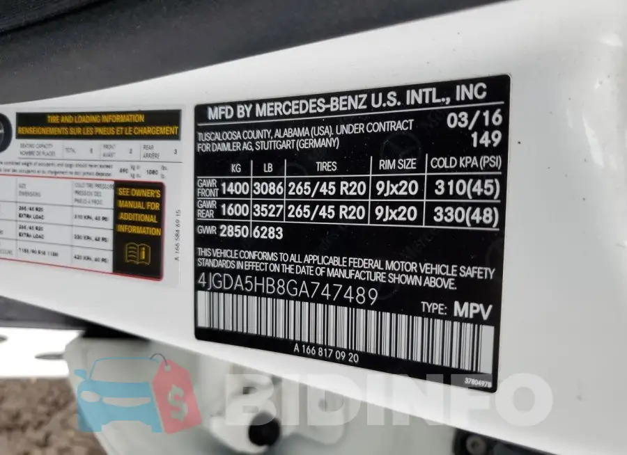 4JGDA5HB8GA747489 Photo# 12