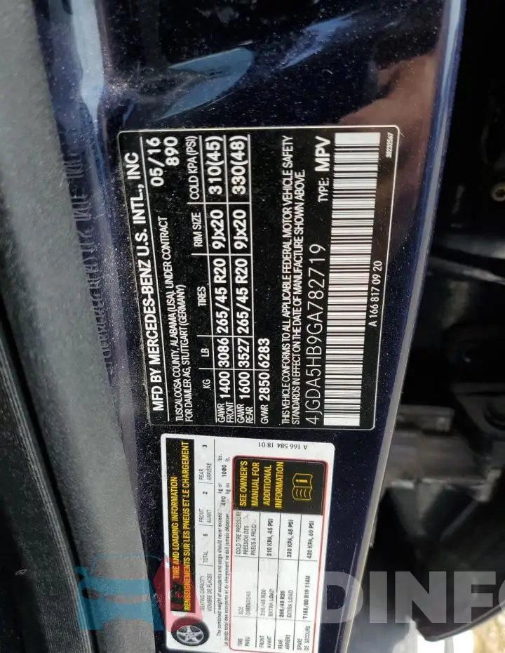 4JGDA5HB9GA782719 Photo# 13