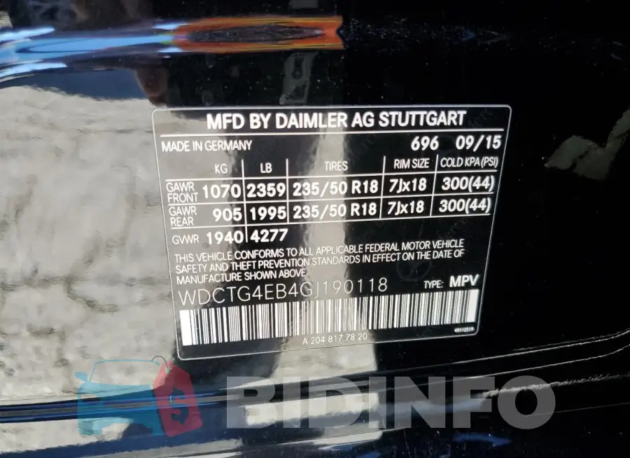 WDCTG4EB4GJ190118 Photo# 12