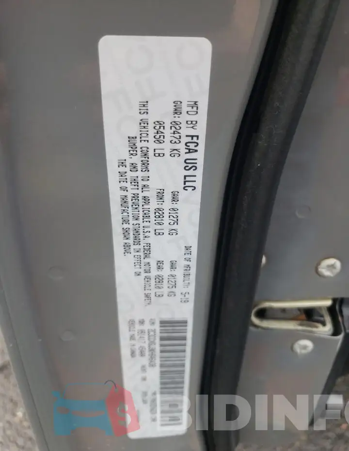 2C3CDXGJ9KH646438 Photo# 13