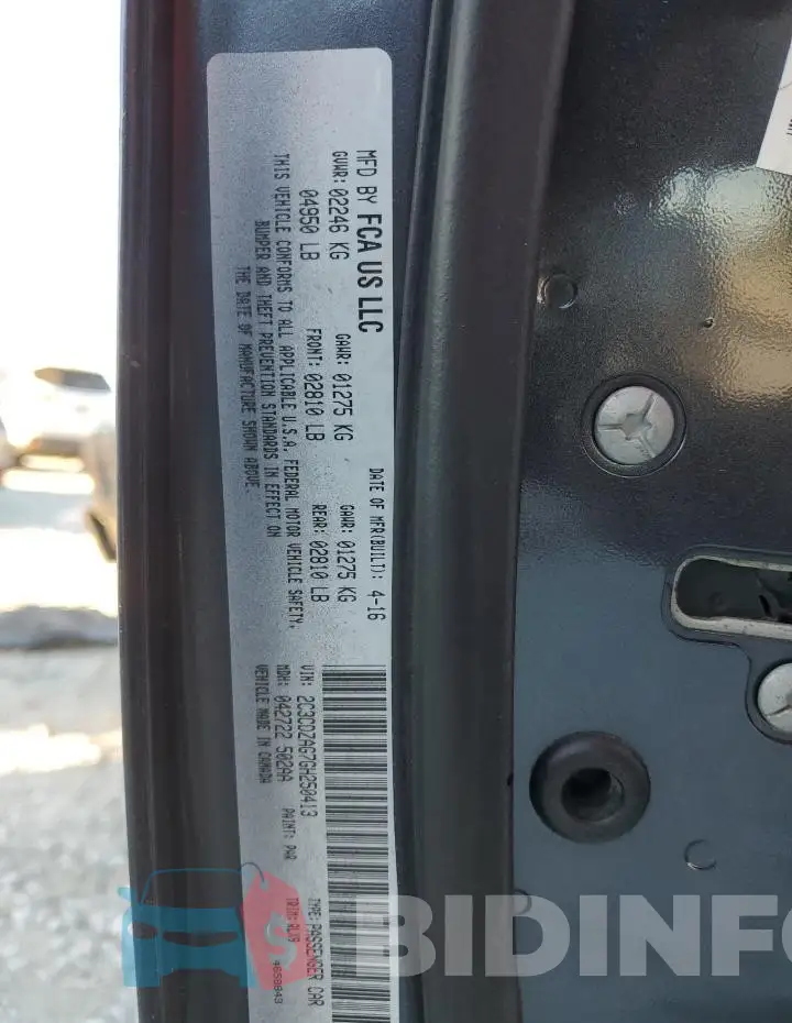 2C3CDZAG7GH250413 Photo# 12