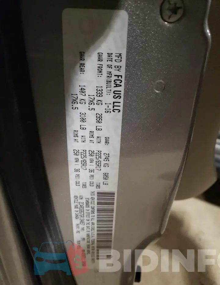2C4RDGBG7GR134857 Photo# 12