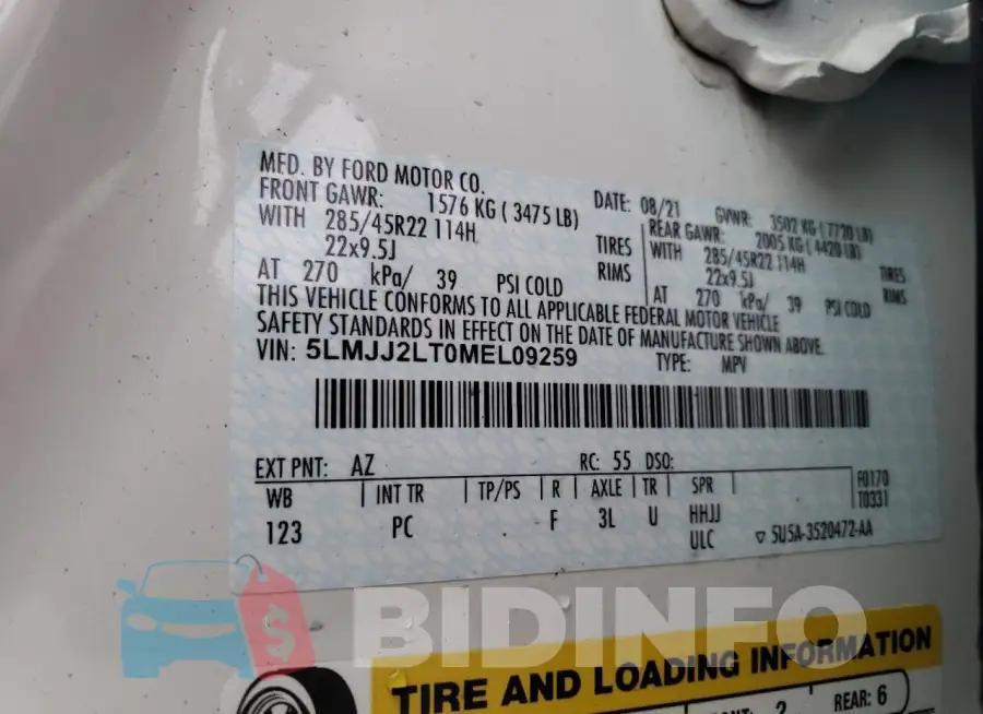 5LMJJ2LT0MEL09259 Photo# 13