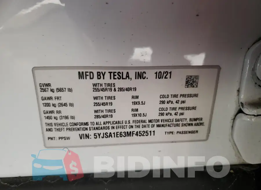 5YJSA1E63MF452511 Photo# 13