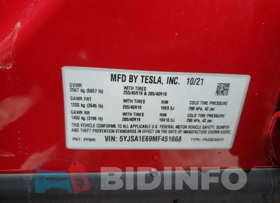 5YJSA1E69MF451668 Photo# 12