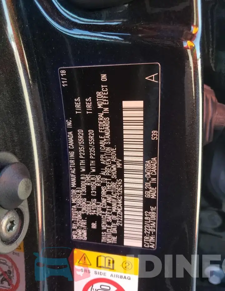 2T2ZZMCA4KC126245 Photo# 13