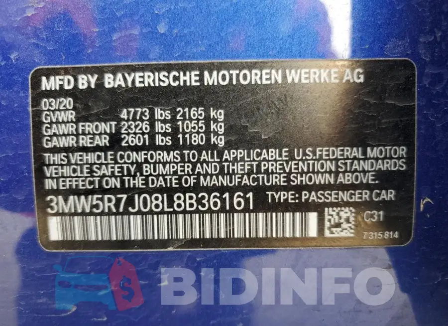 3MW5R7J08L8B36161 Photo# 12