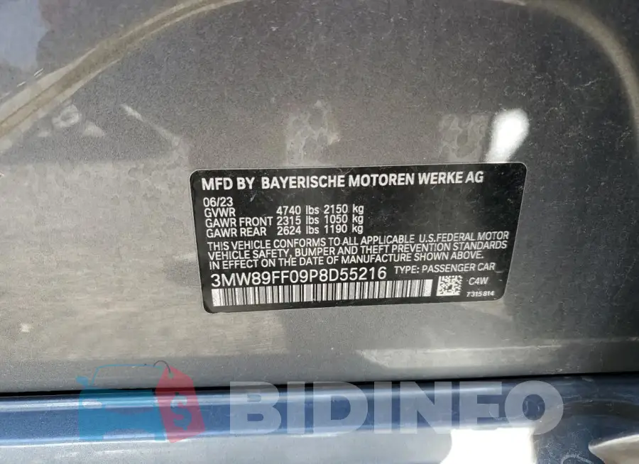 3MW89FF09P8D55216 Photo# 12