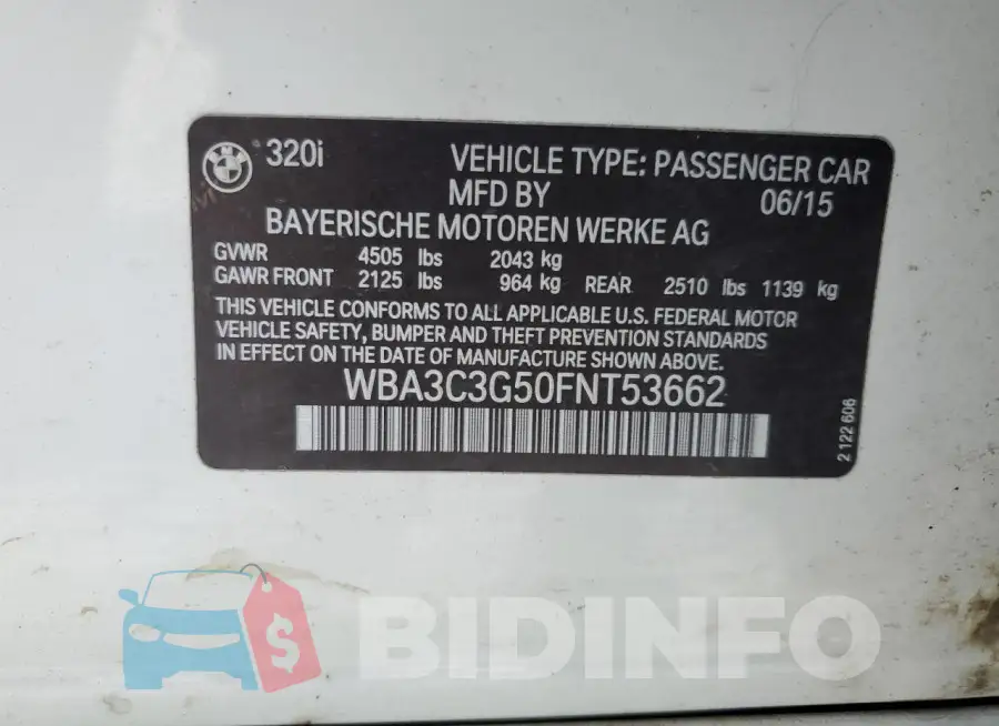 WBA3C3G50FNT53662 Photo# 12
