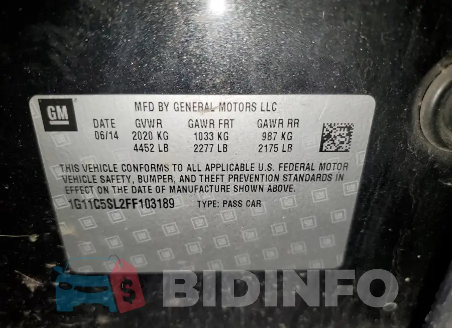 1G11C5SL2FF103189 Photo# 12