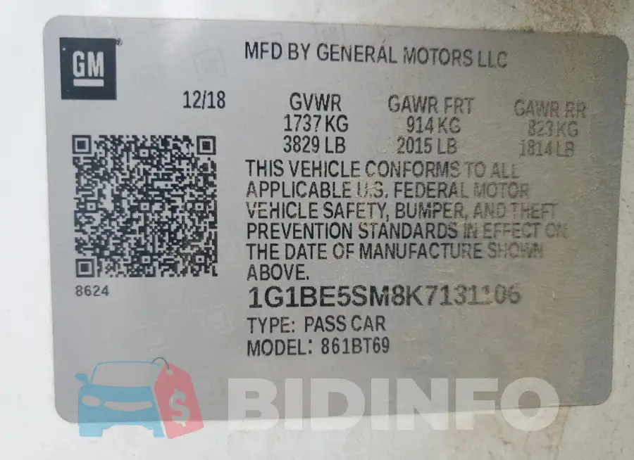 1G1BE5SM8K7131106 Photo# 13