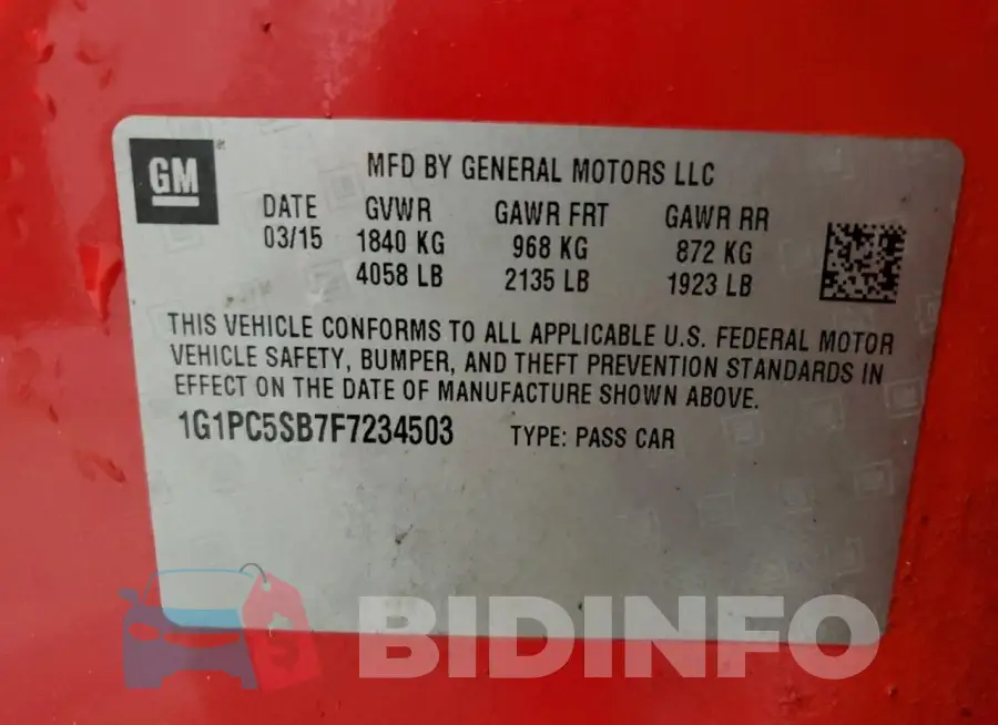 1G1PC5SB7F7234503 Photo# 12